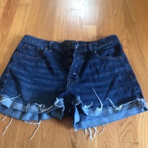 Dark wash gap jean shorts